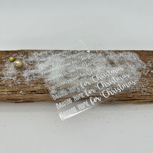 Driving Home for Christmas Klötzchenedition weiß