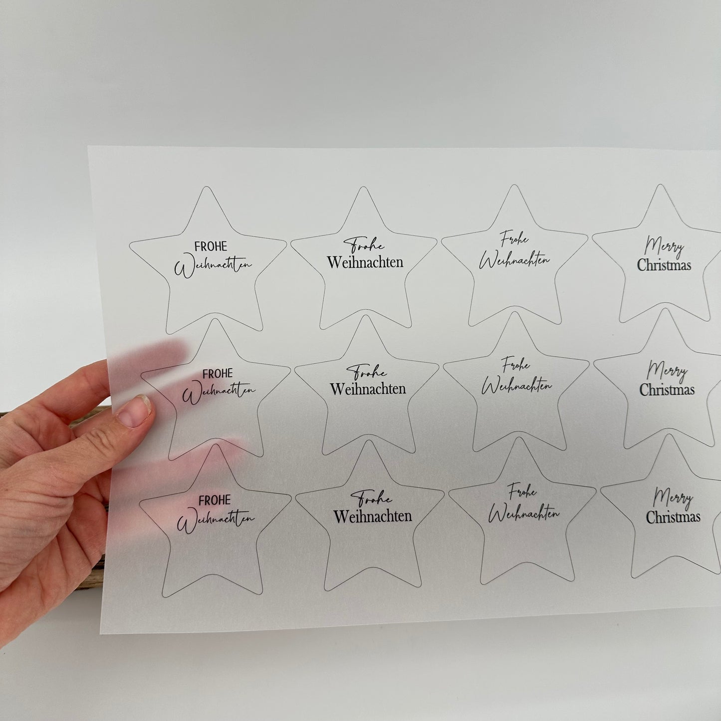 Einleger "Frohe Weihnachten" für Stern