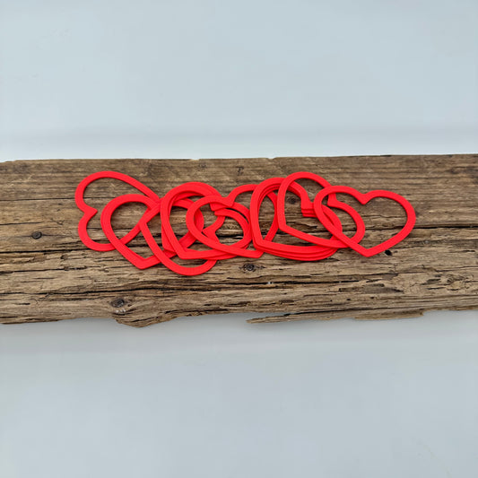 Aufsätze für Herz Ballonlichthalter | 12 Stück in rot