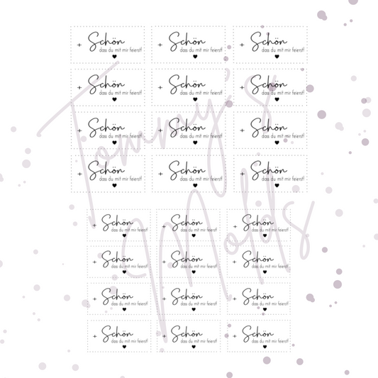 "Schön, dass du mit mir feierst" A5 Bogen