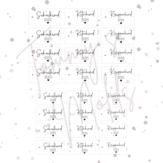 "Schul-,Kita,- Krippenkind" A5 Bogen