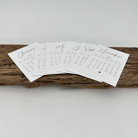 Kalender 2026 im A7 Format