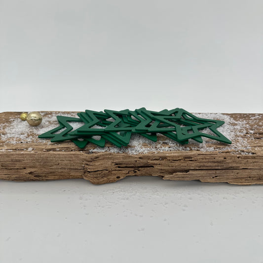 Aufsätze für Stern | 10 Stück in dunkelgrün