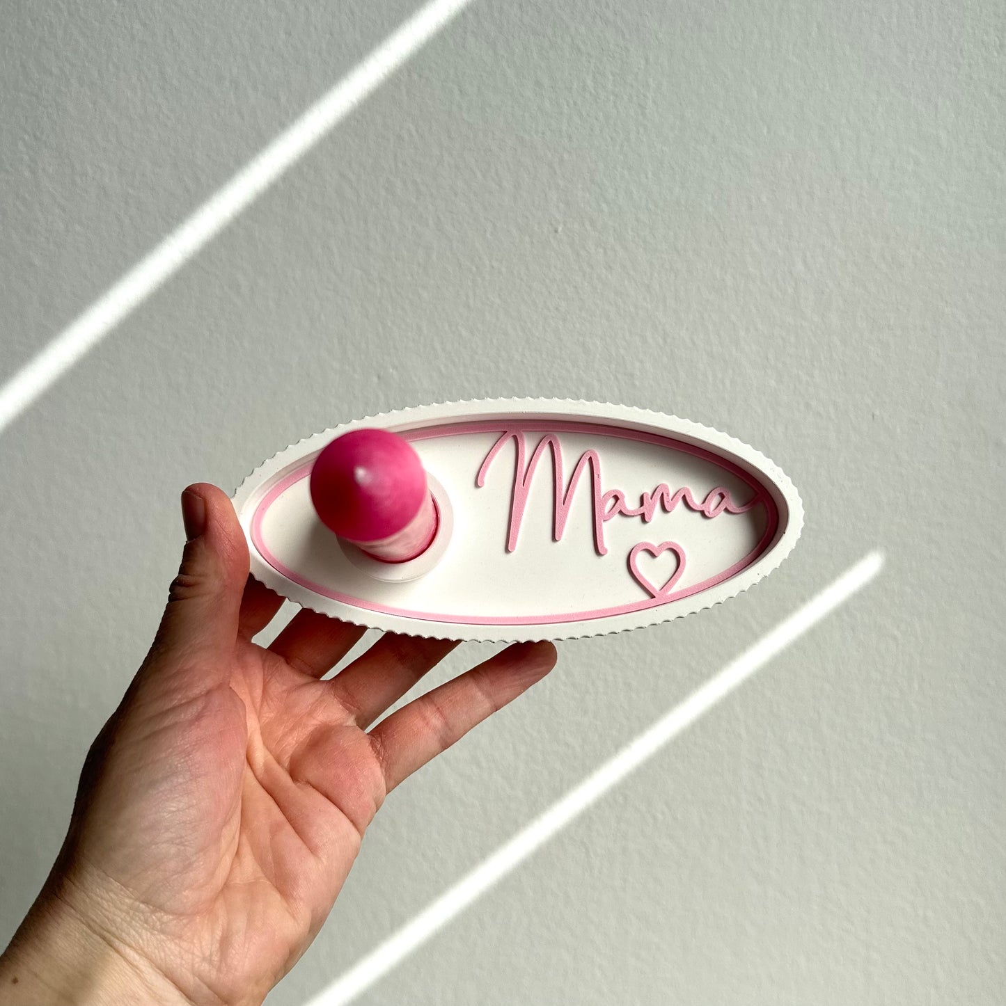 Einleger für Stabkerzenhalter Schale Oval | "Mama" Edition 12 Stück