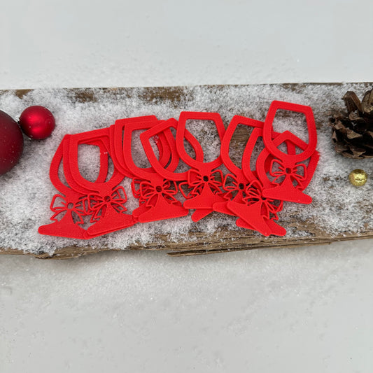 Aufsätze für Ballonlichthalter Glas "Schleife" mini 12 Stück | Variante 7 rot