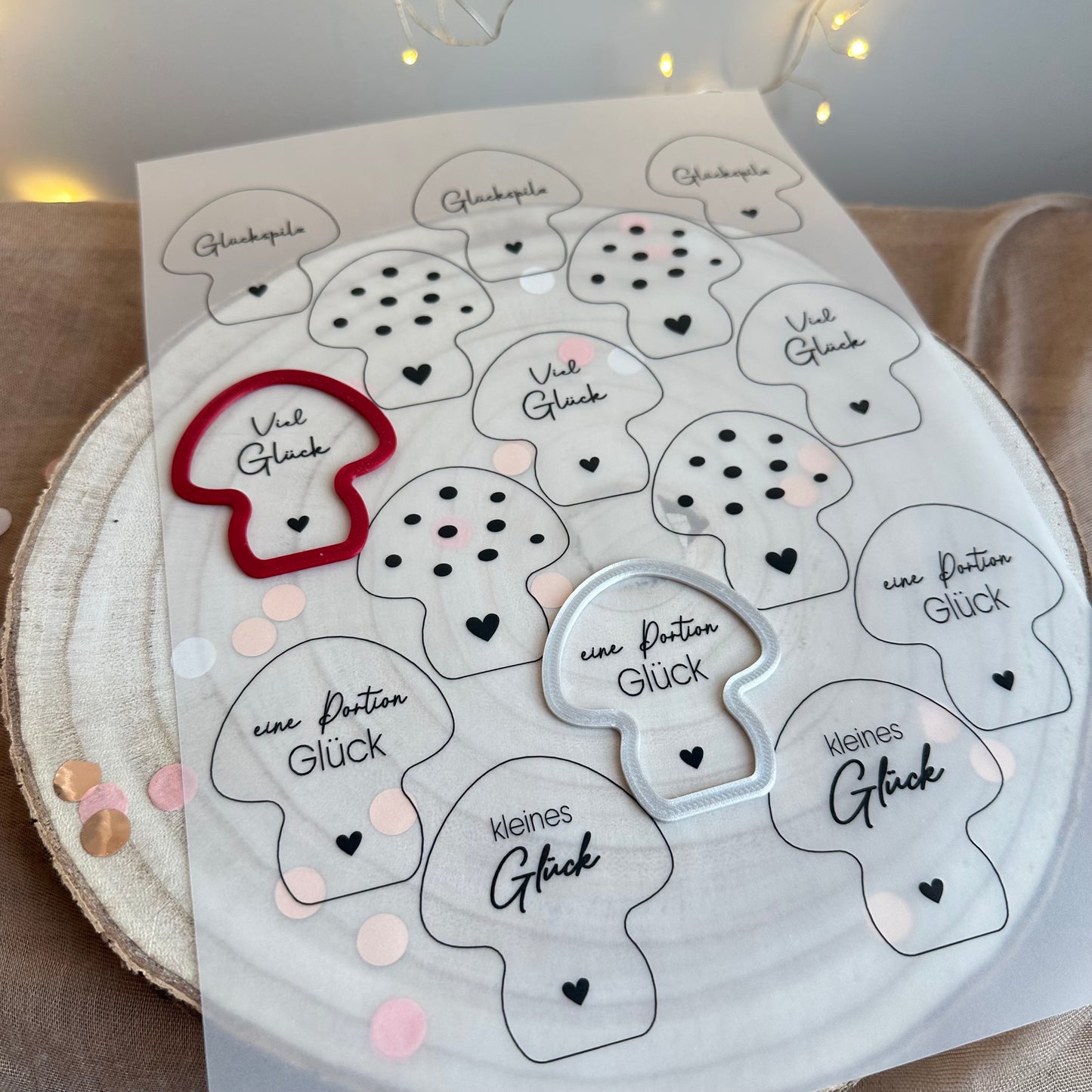 Einleger für Glückspilz Ballonlichthalter "Glückspilz"