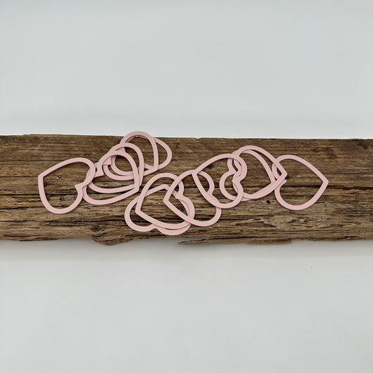 Aufsätze für Herz Ballonlichthalter | 12 Stück altrosa