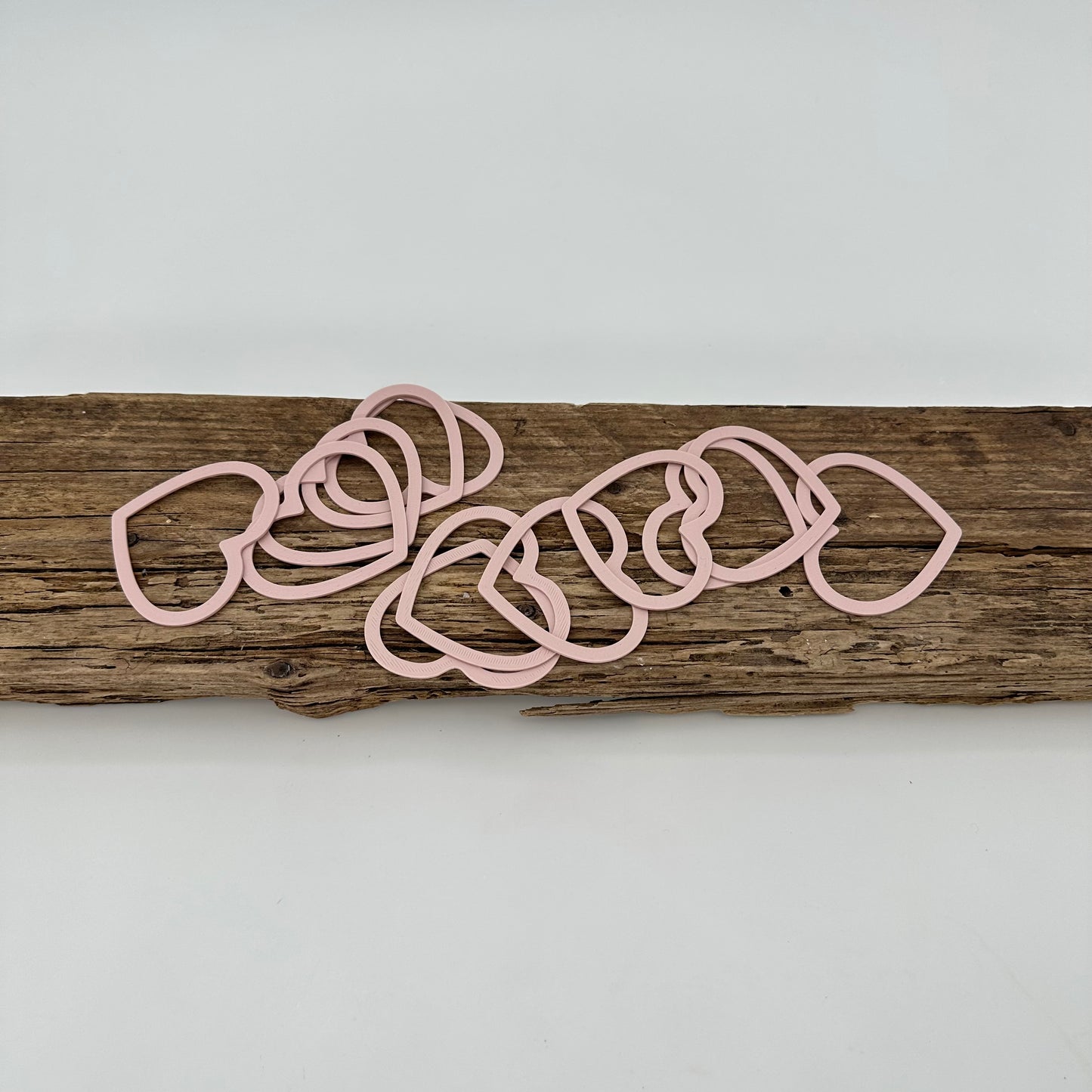 Aufsätze für Herz Ballonlichthalter | 12 Stück altrosa