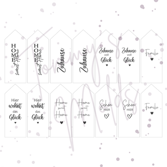 "Home sweet Home" A4 Bogen für Haus