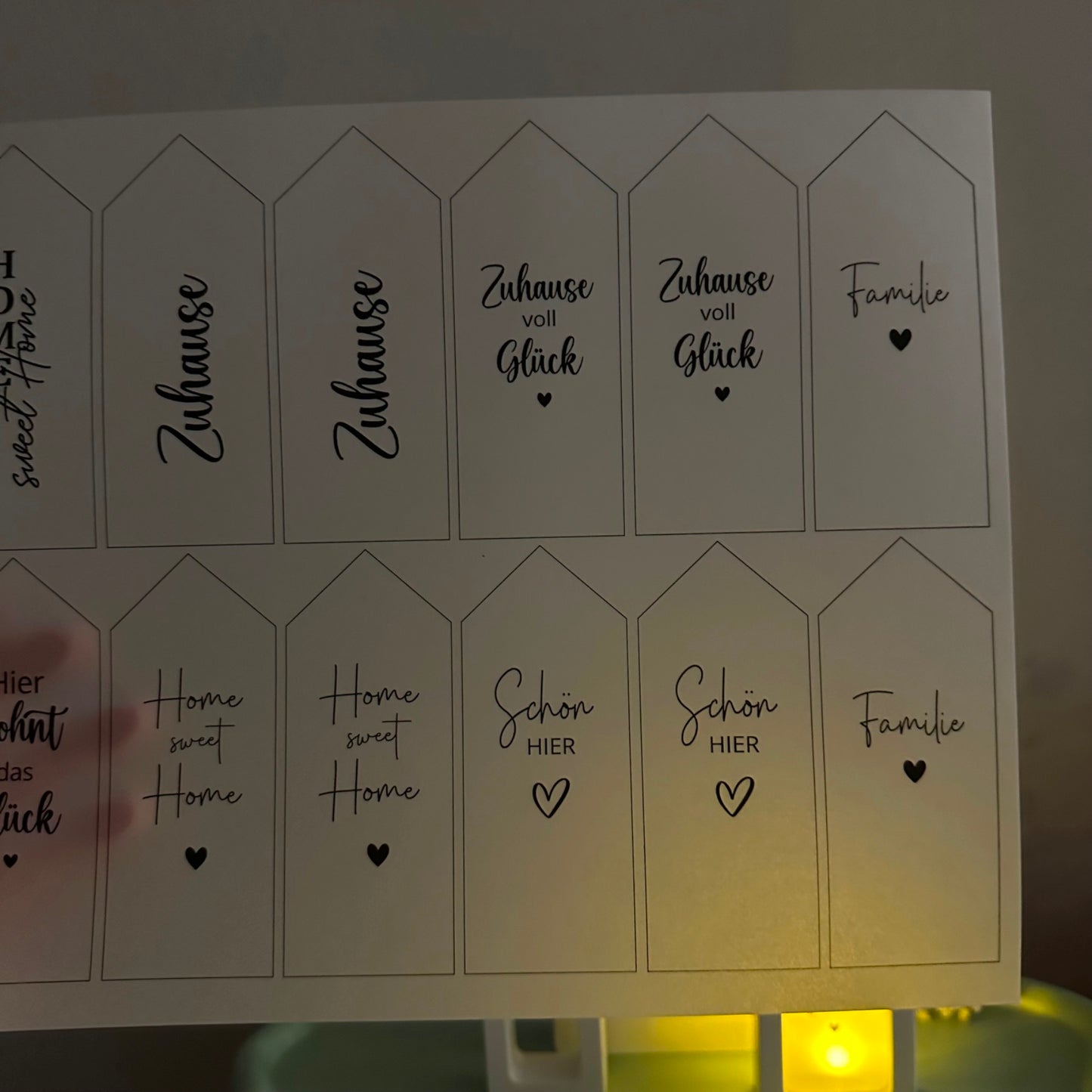 "Home sweet Home" A4 Bogen für Haus