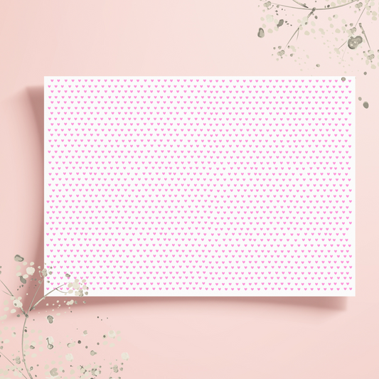 Einleger transparent "Herzis rosa" A4 Bogen