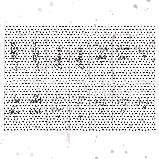 "Herzis schwarz" A4 Bogen