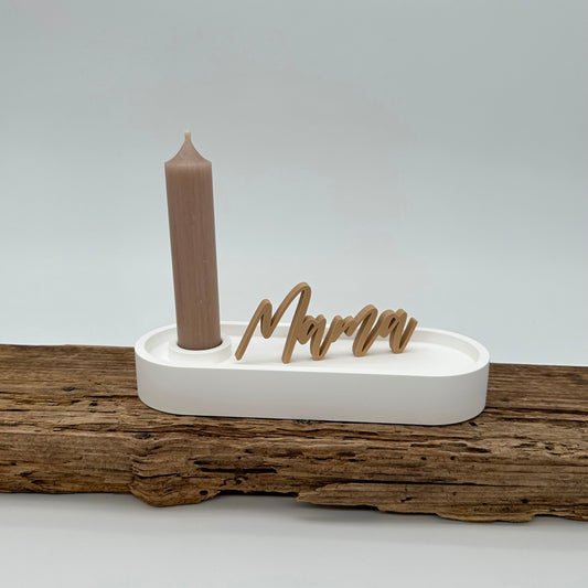 Schale mit Stabkerzenhalter