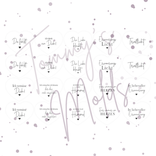 "Du fehlst" A4 Bogen für Herz
