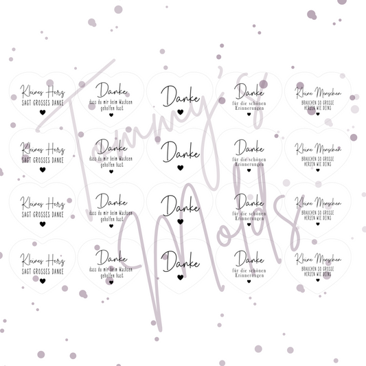 "Kleine Menschen" A4 Bogen für Herz