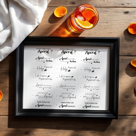 Etiketten transparent "Good Vibes Only" A5 Bogen