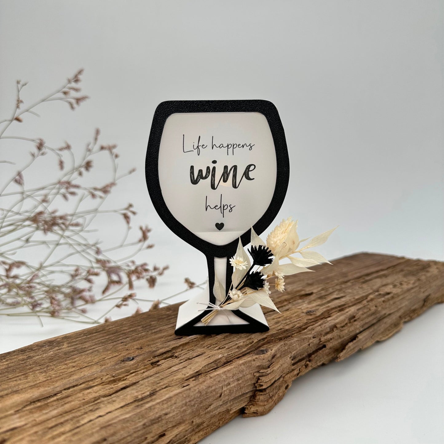 Einleger für Glas transparent "Good Vibes Only Wine" A4 Bogen