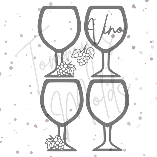 Vorlage Glas Wein Edition | Tommy's Molds Design