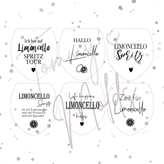 Einleger für Glas transparent "Ich bin auf Spritztour" A4 Bogen