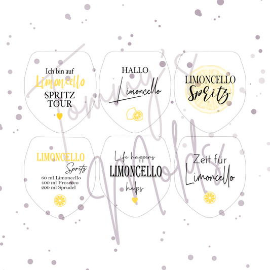 Einleger für Glas transparent "Ich bin auf Spritztour" A4 Bogen