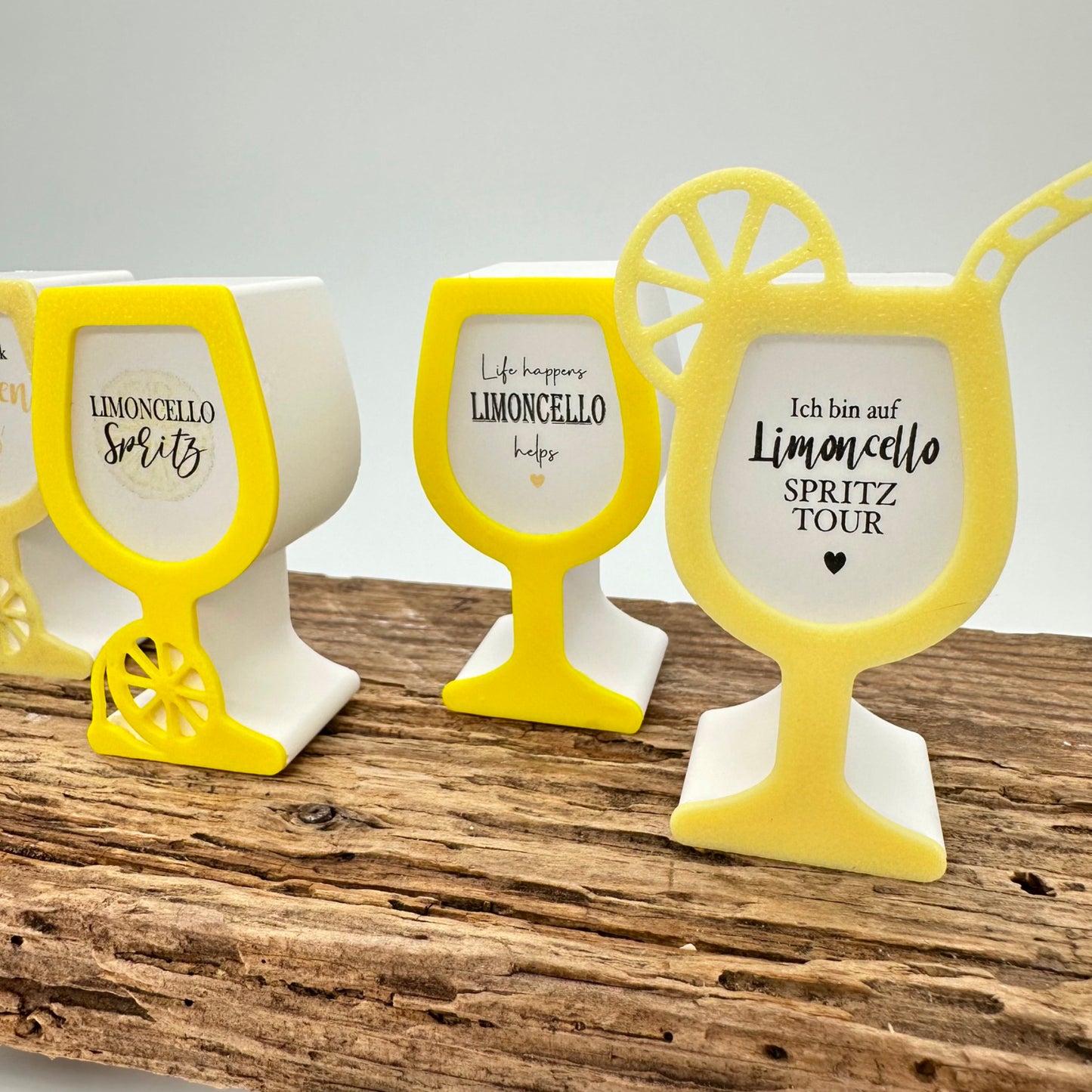 Einleger für Ballonlichthalter mini Glas transparent "Ein Schluck Limon" A5 Bogen