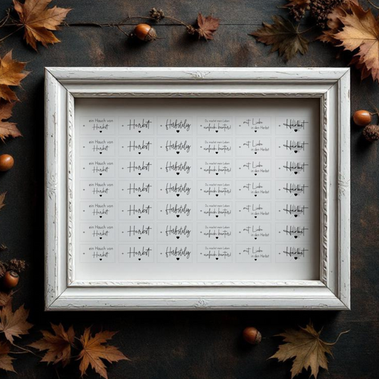 Etiketten transparent "ein Hauch von Herbst" A5 Bogen