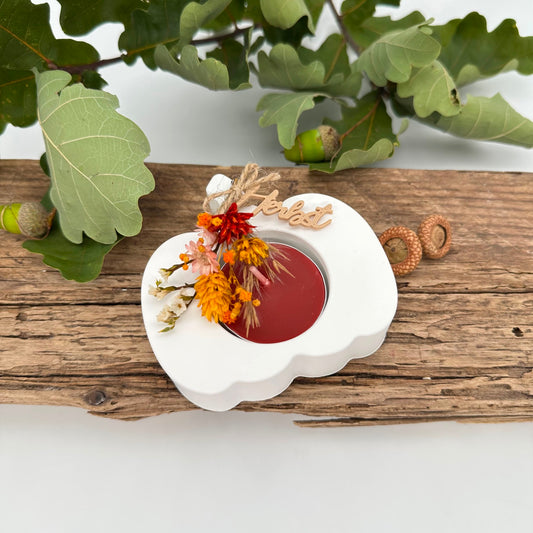 Teelichthalter Kürbis