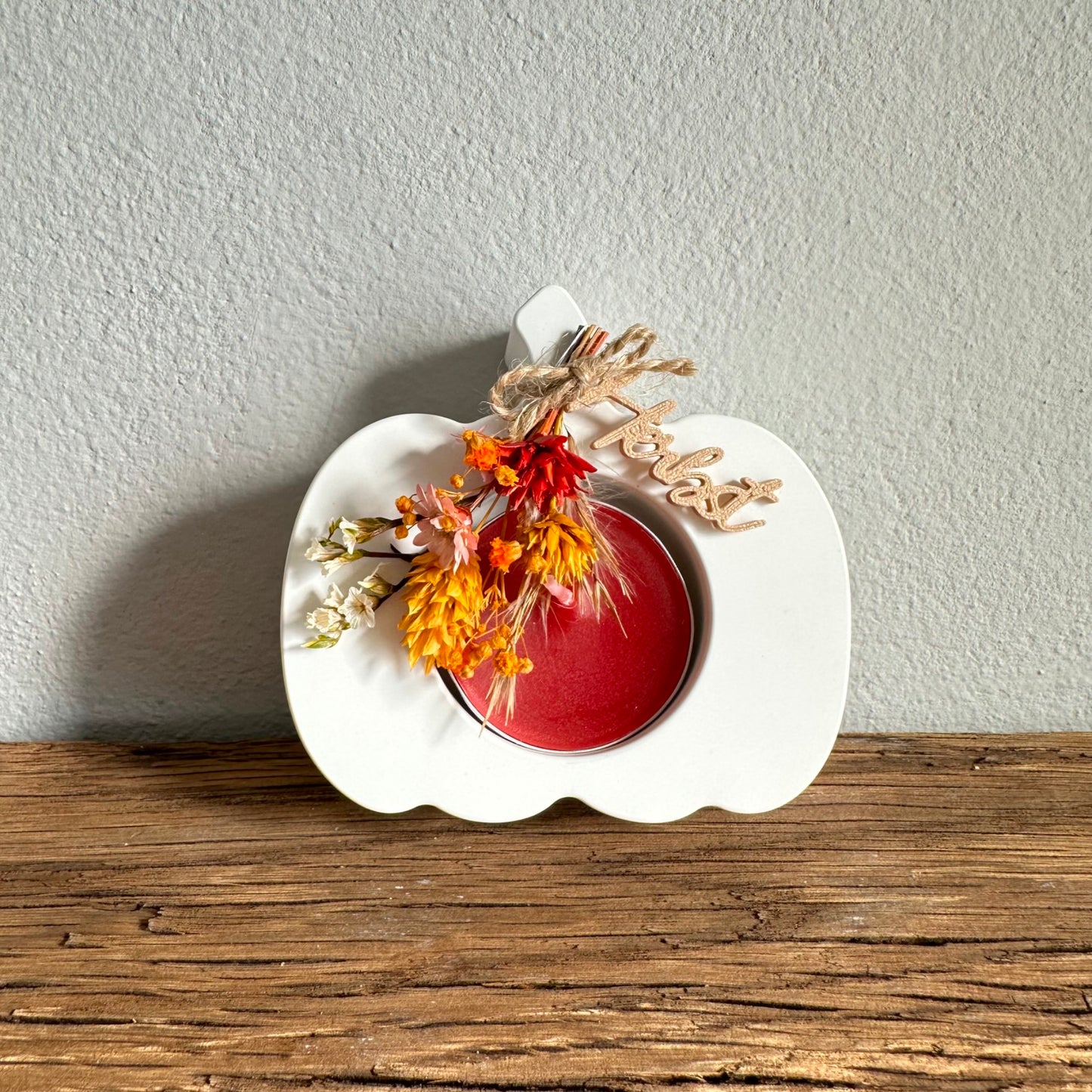 Teelichthalter Kürbis