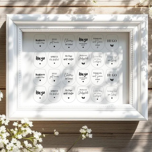 Einleger für Ballonlichthalter mini Glas transparent "Hugo" A5 Bogen