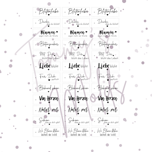 "Blütenliebe" A4 Bogen