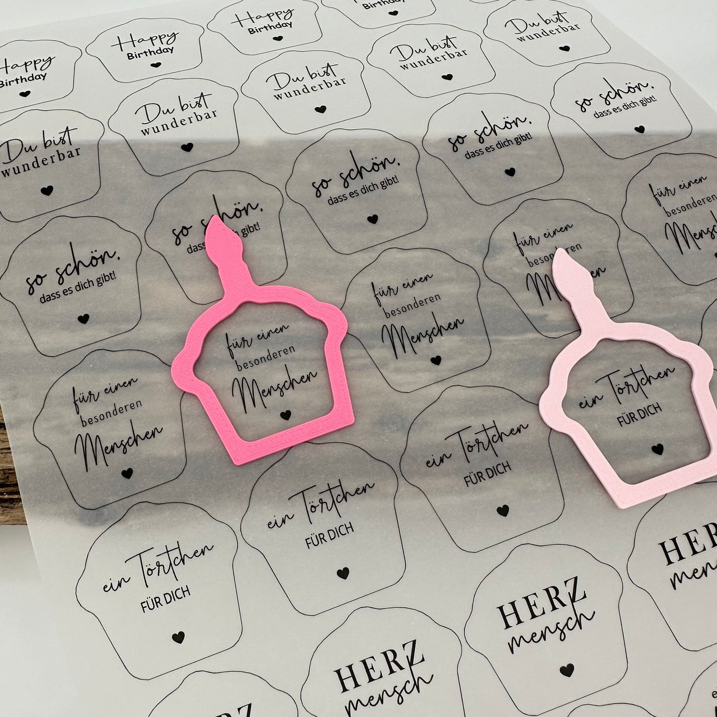 Einleger für Pustekuchen Ballonlichthalter "Happy Birthday"