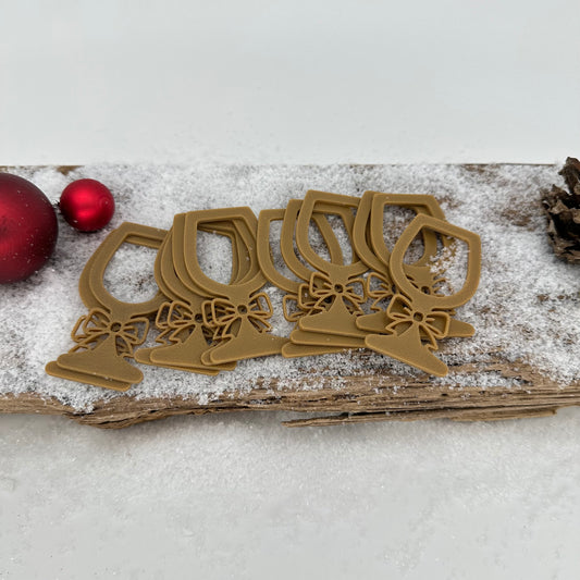 Aufsätze für Ballonlichthalter Glas "Schleife" mini 12 Stück | Variante 7 braun