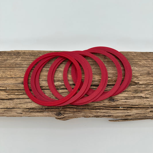 Aufsätze für Weihnachtskugel | 10 Stück in dunkelrot