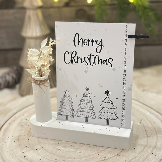 Karte Weihnachts-Countdown Merry Christmas