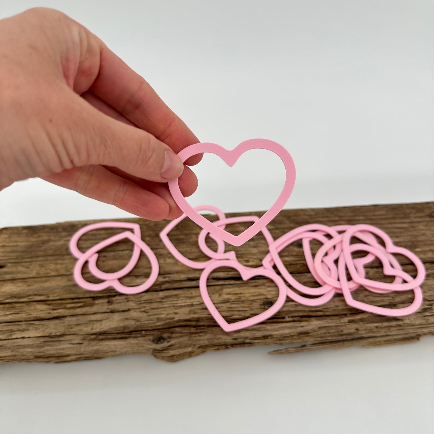 Aufsätze für Herz | 12 Stück in rosa
