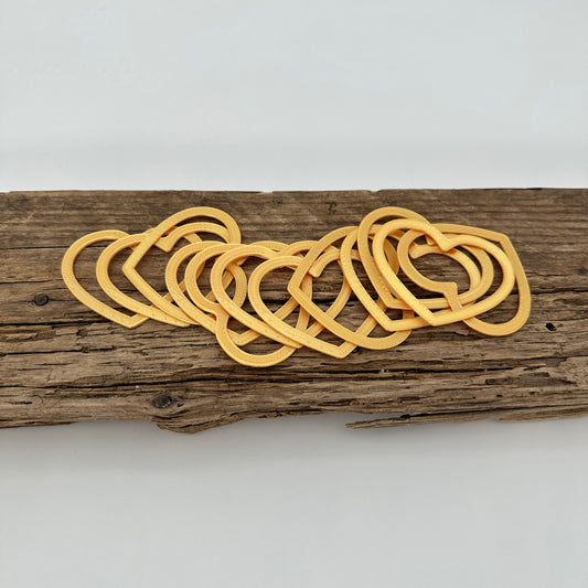 Aufsätze für Herz Ballonlichthalter | 12 Stück in gold