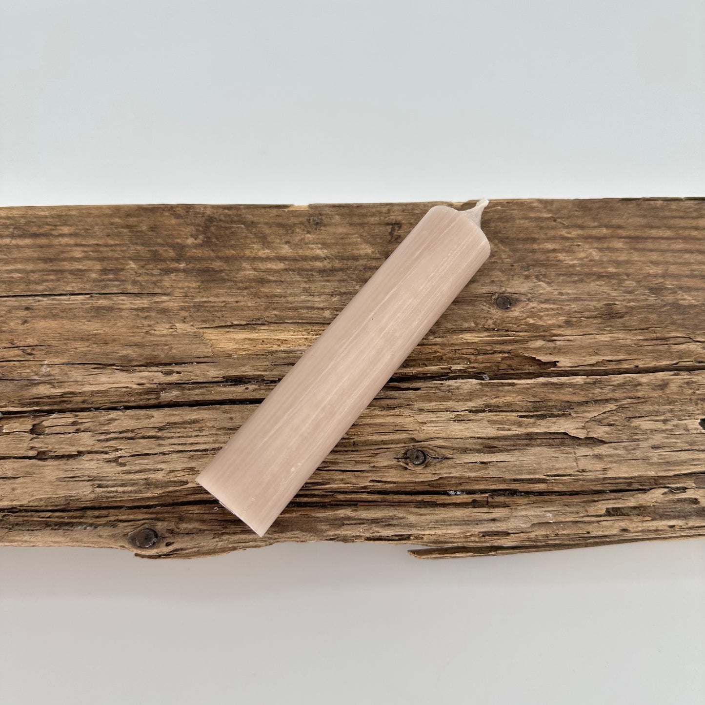 Stabkerze in beige braun