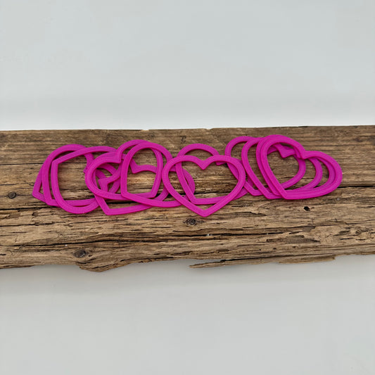 Aufsätze für Herz Ballonlichthalter | 12 Stück in magenta