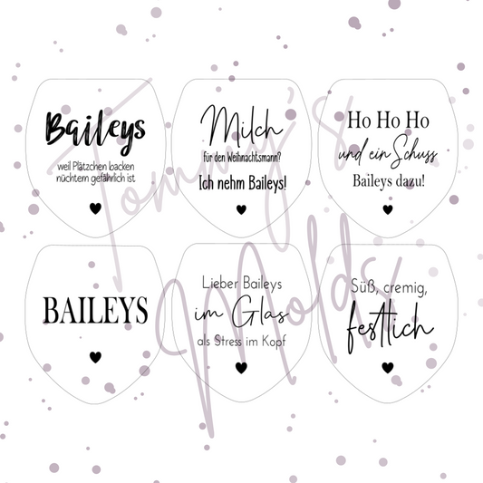 Einleger für Glas transparent "Süß, cremig..." Variante 1 A4 Bogen