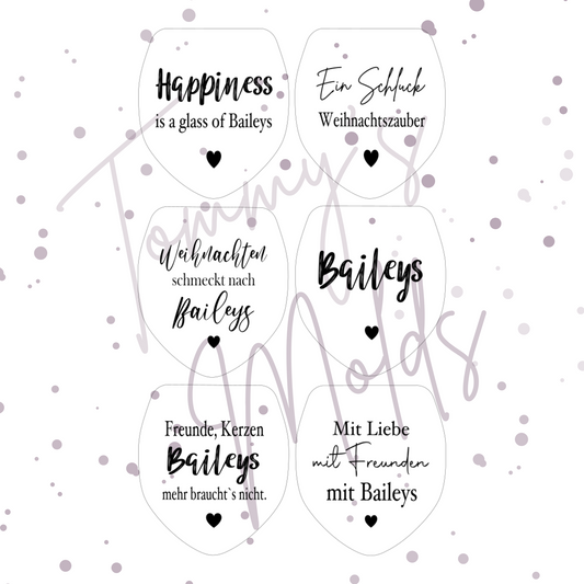 Einleger für Glas transparent "Süß, cremig..." Variante 2 A4 Bogen