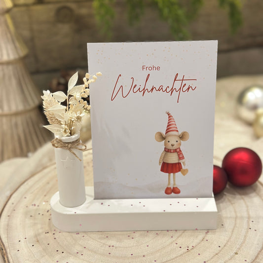 Karte Weihnachts-Countdown Maus