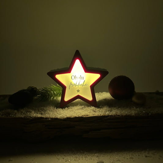 Aufsätze für Stern | 10 Stück in dunkelrot