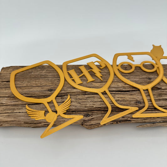 Aufsätze für Glas 10 Stück | Variante 11 gold