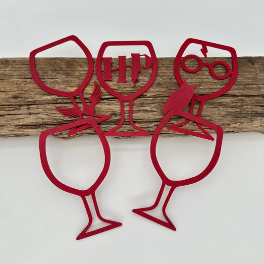 Aufsätze für Glas 10 Stück | Variante 10 dunkelrot