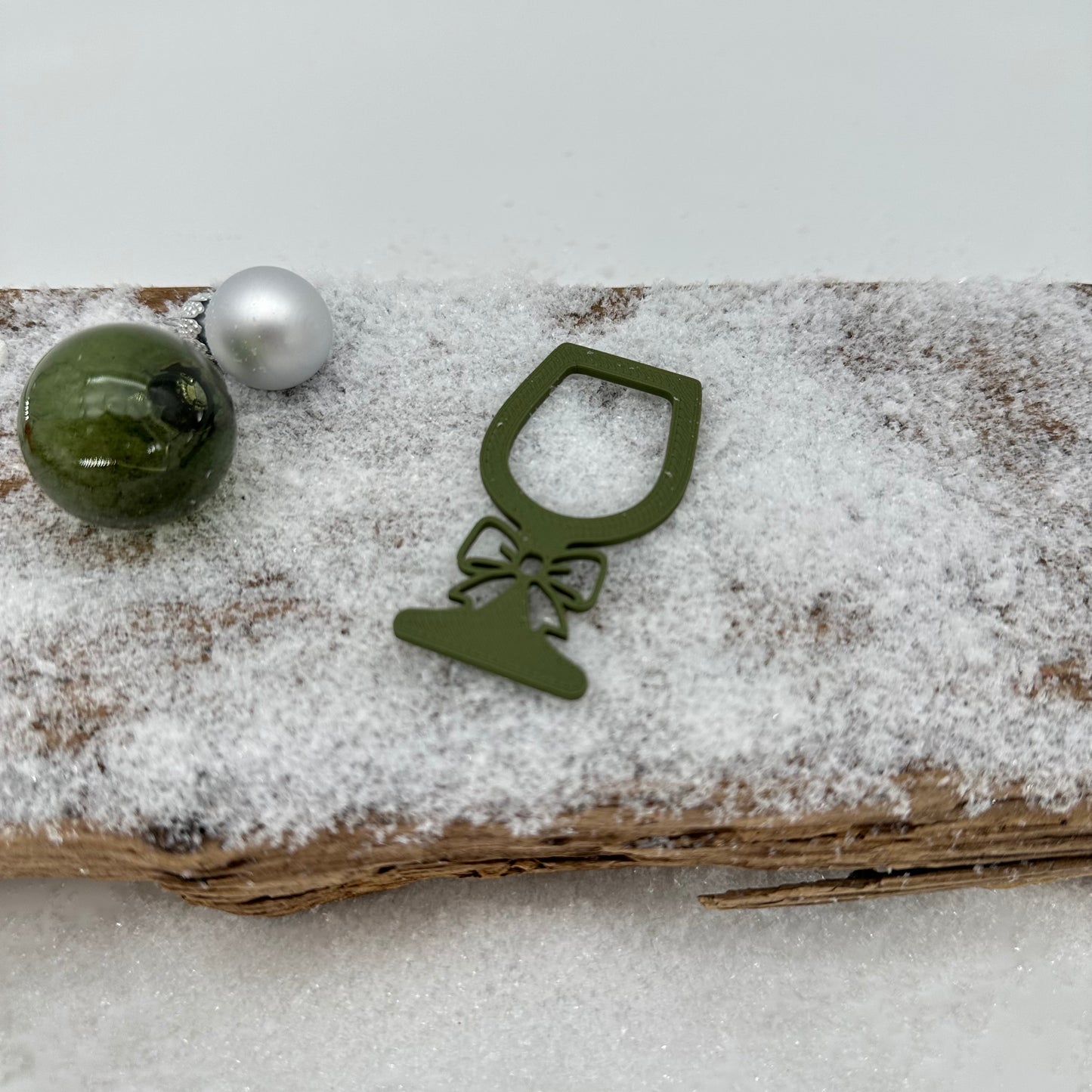 Aufsätze für Ballonlichthalter Glas "Schleife" mini 12 Stück | Variante 7 dunkelgrün