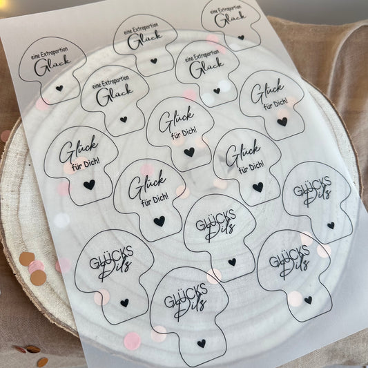 Einleger für Glückspilz Ballonlichthalter "eine Extraportion"