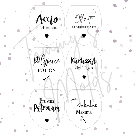 Einleger für Glas transparent "Accio" A4 Bogen