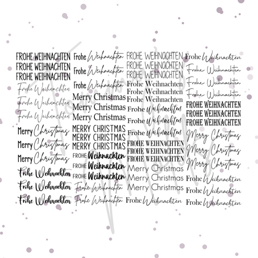 "Frohe Weihnachten“ Baumkerzen-Edition A5 Bogen