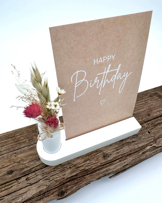 Kartenhalter mit Öffnung für Herzväschen