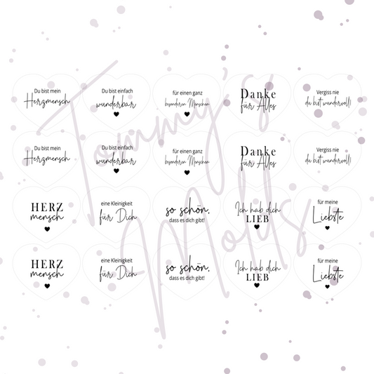 "Du bist mein Herzmensch" A4 Bogen für Herz